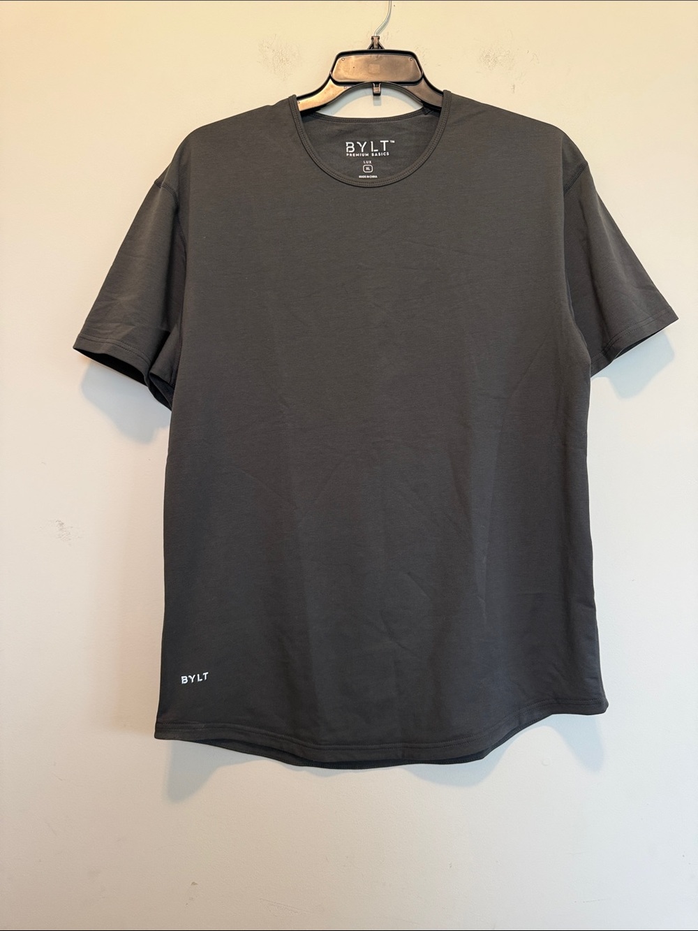 BYLT Basics Short Sleeve Crew Tee in Charcoal